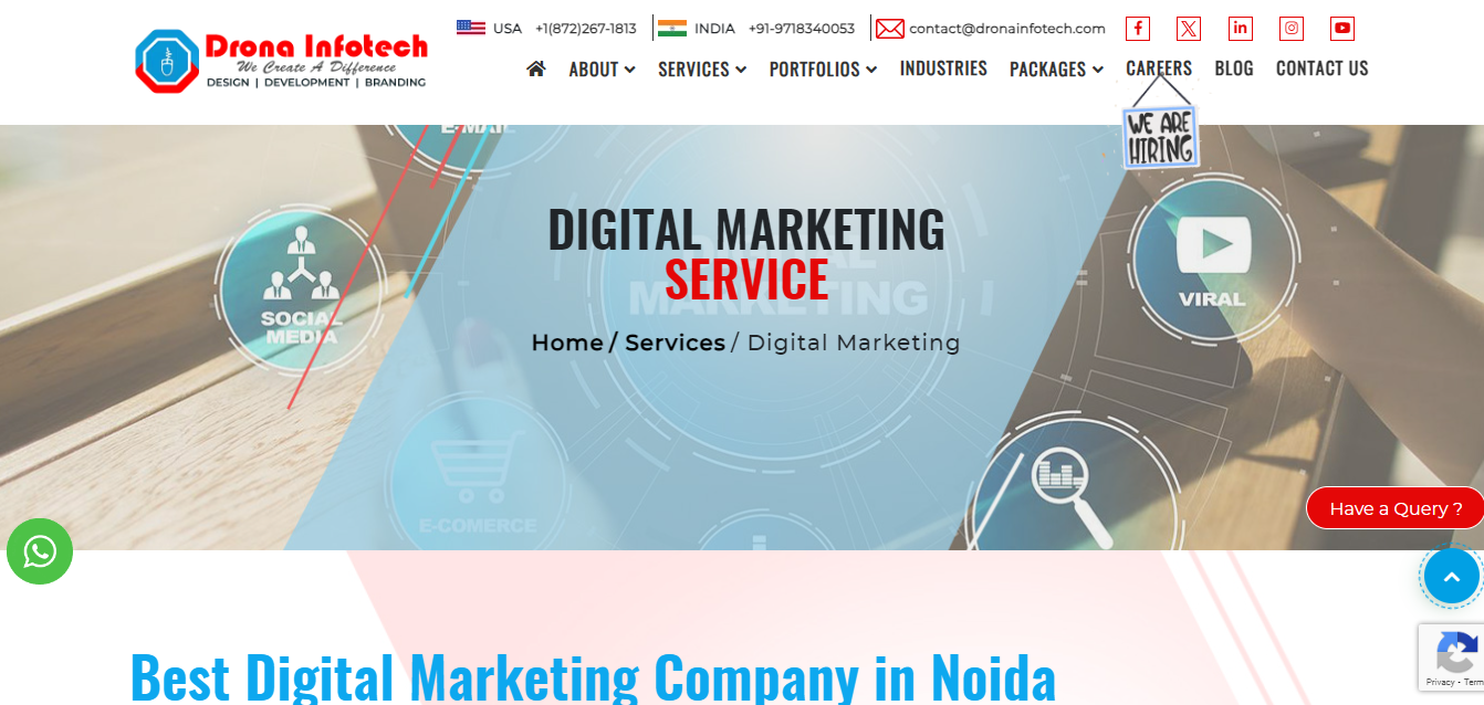 Dronainfotech Digital Marketing Company In Noida