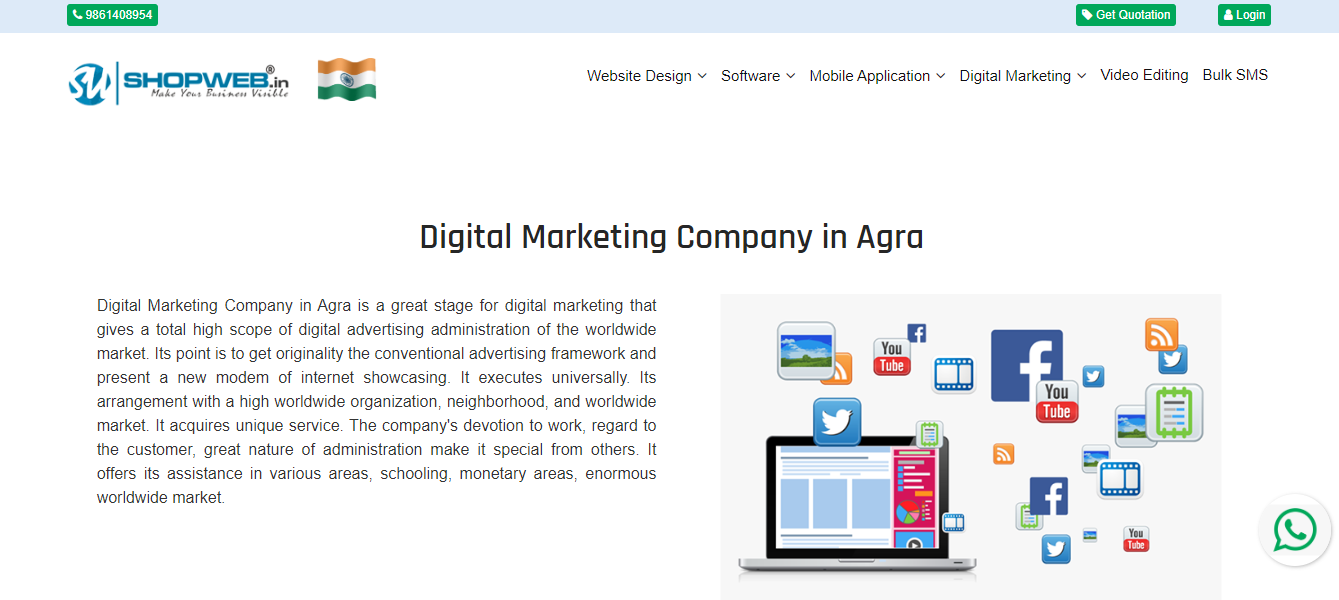 Shopweb Digital Marketing Company In Agra