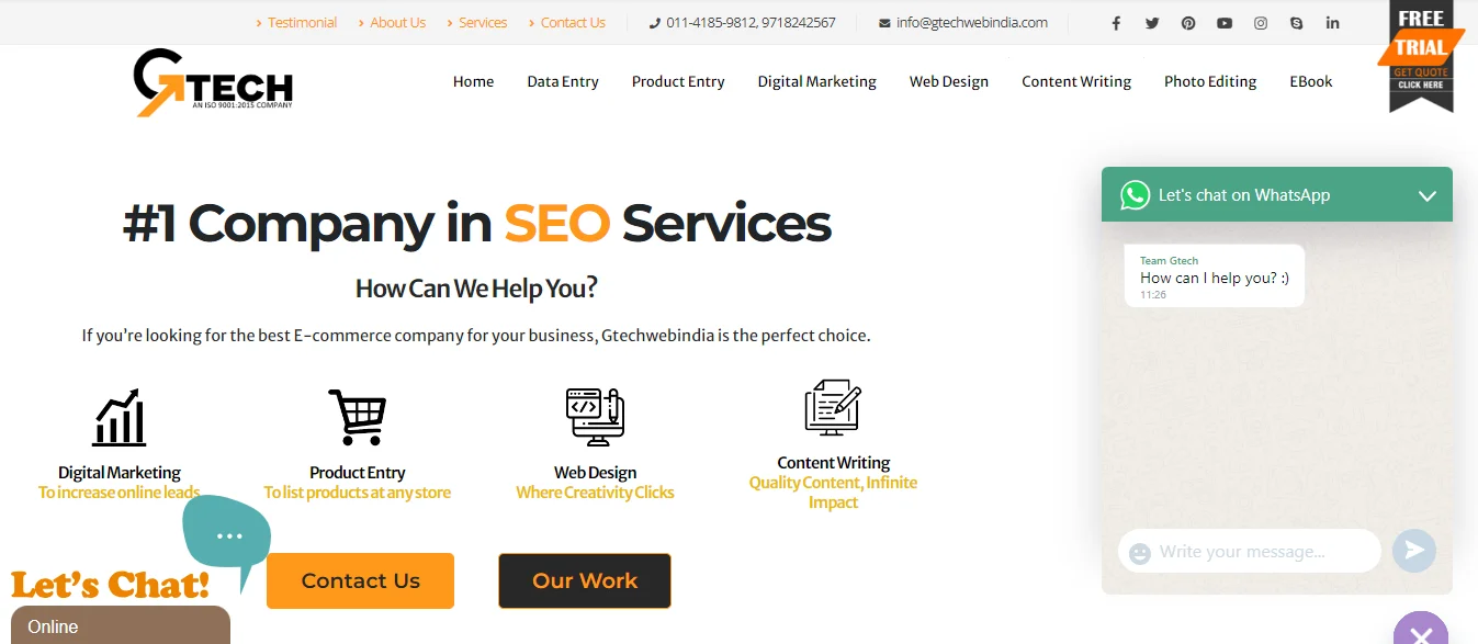 Gtechwebindia SEO Company In Coimbatore