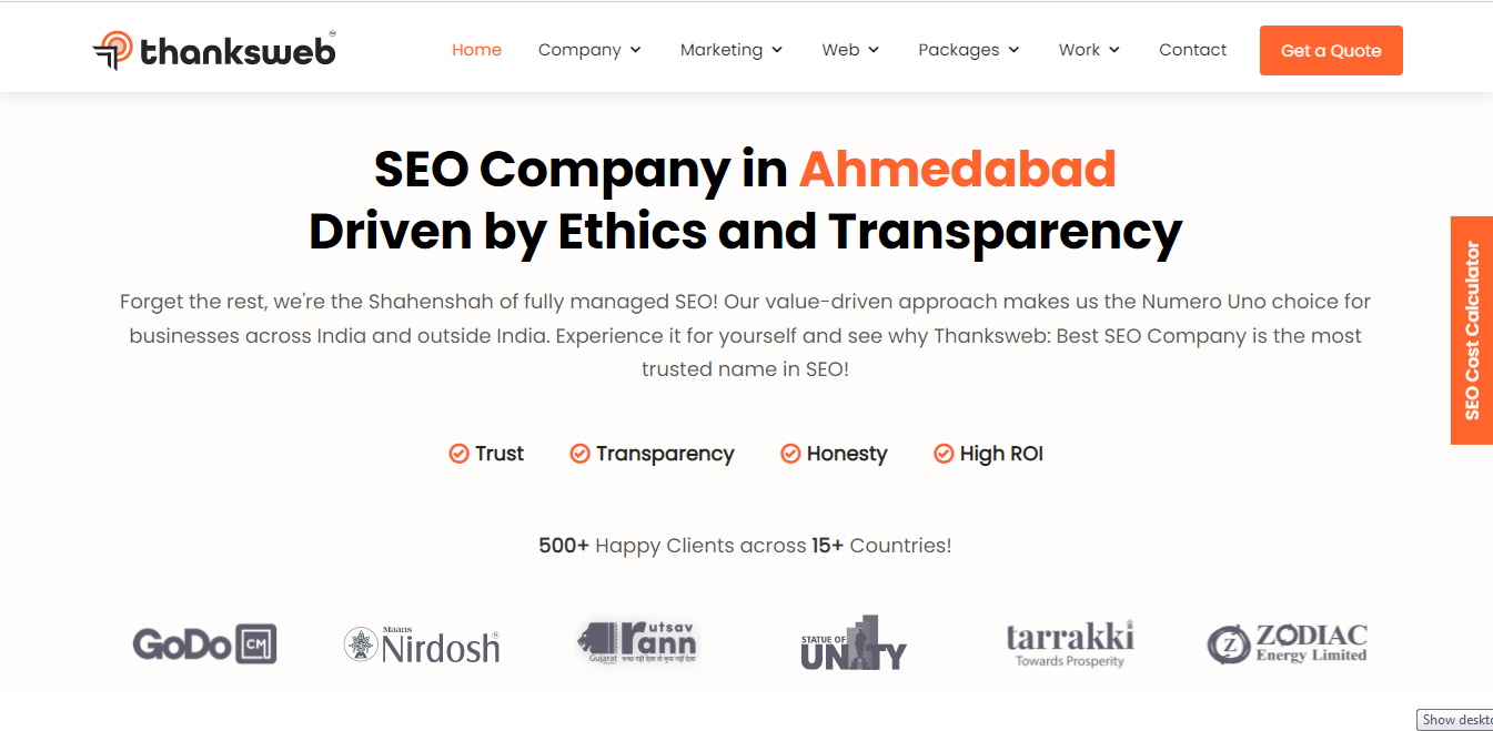 Thanksweb SEO company In Rajkot