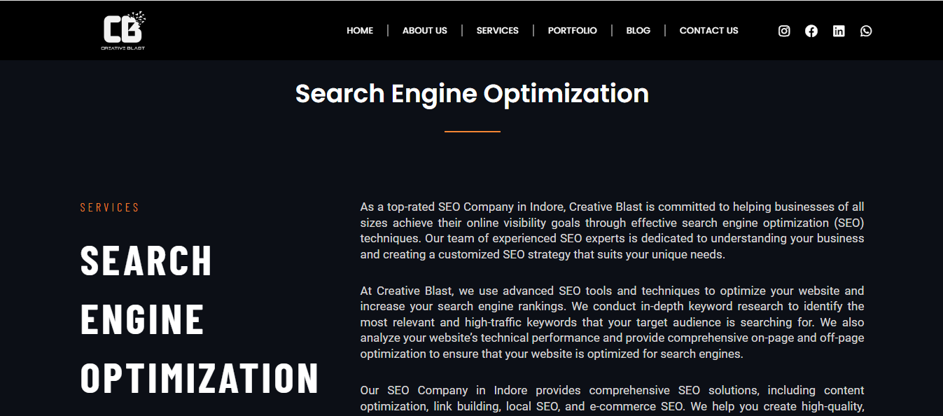 creativeblast SEO Company In Indore